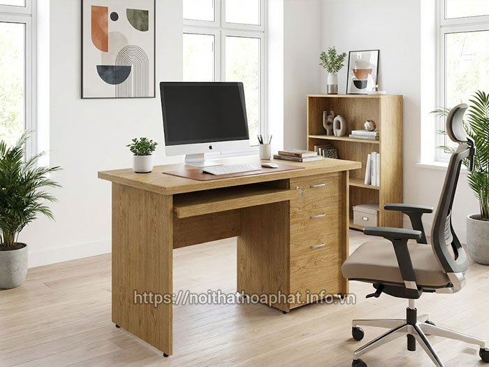 Bàn làm việc gỗ ép Hòa Phát