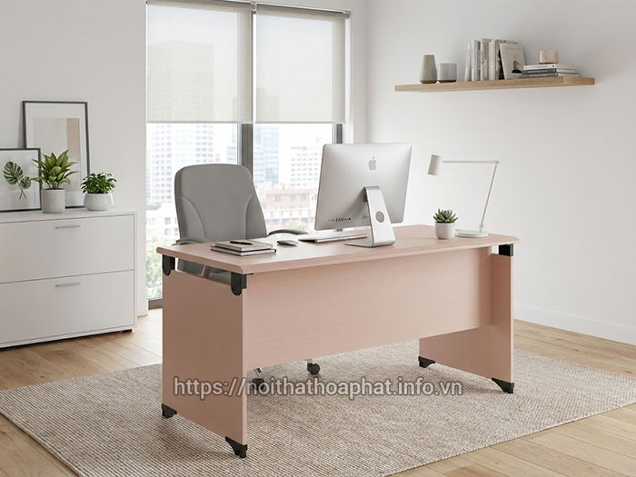 Bàn làm việc gỗ ép Hòa Phát