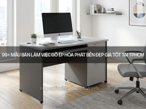 Bàn làm việc gỗ ép Hòa Phát