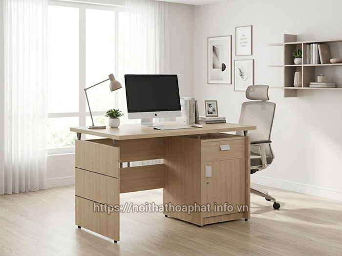 Bàn làm việc hộc liền 1m2