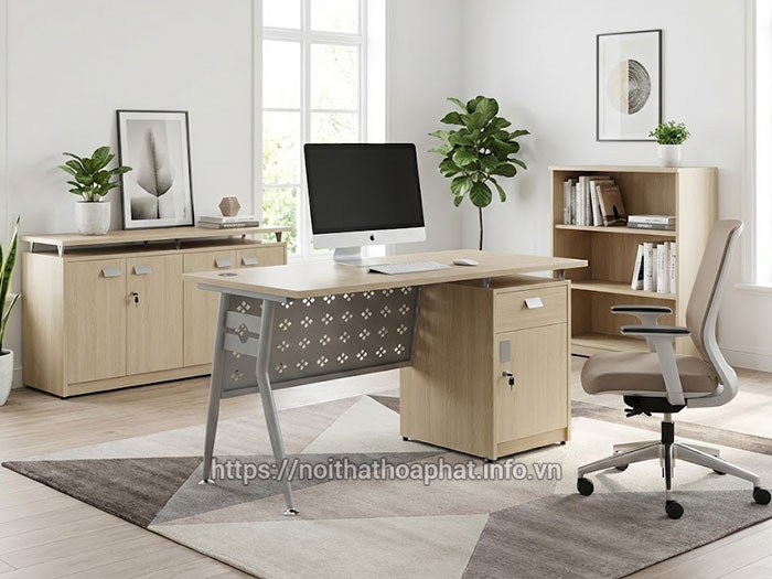 Bàn làm việc hộc liền 1m2