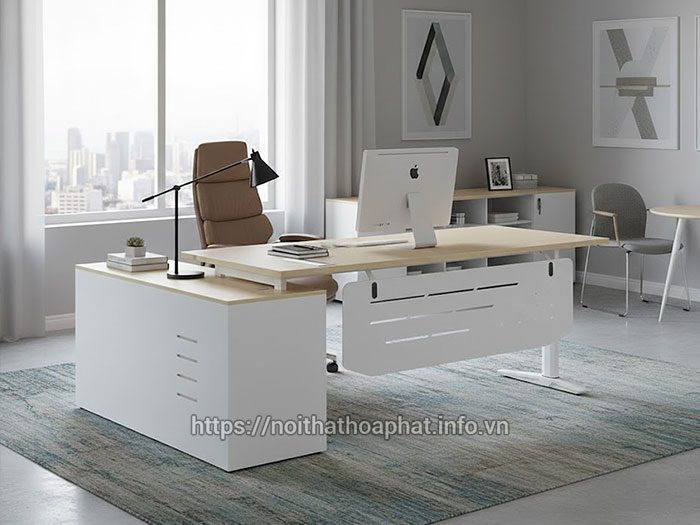 Bàn trưởng phòng liền tủ