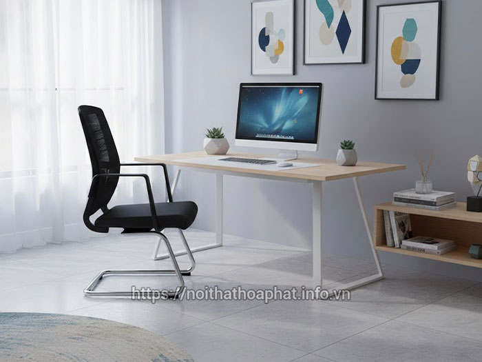 Ghế chân quỳ lưới chân mạ crom