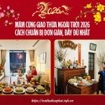 Mâm cúng giao thừa 2026 trong nhà
