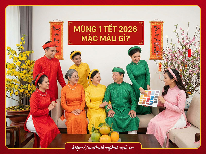 Mùng 1 Tết 2026 nên mặc màu gì