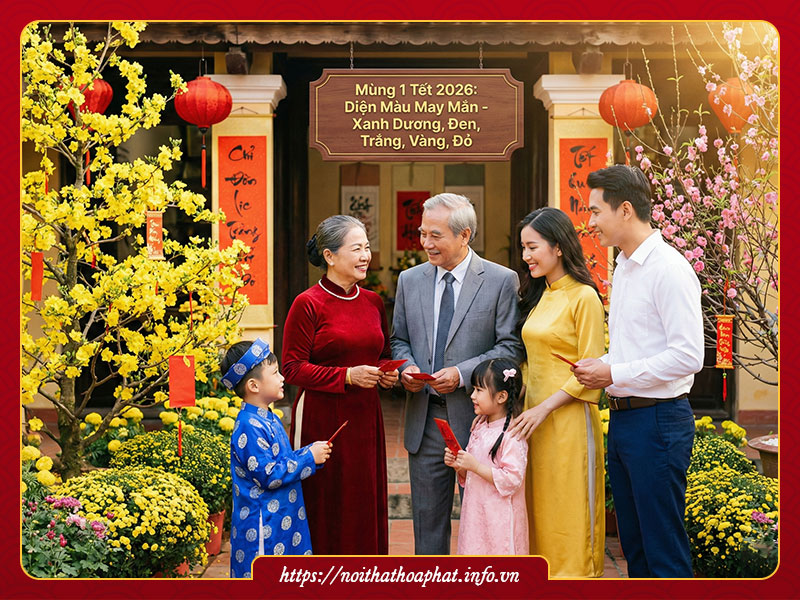 Mùng 1 Tết 2026 nên mặc màu gì