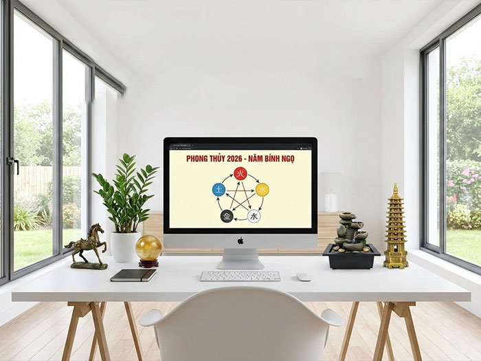 Phong thủy bàn làm việc năm 2026