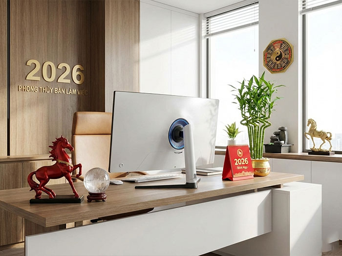 Phong thủy bàn làm việc năm 2026