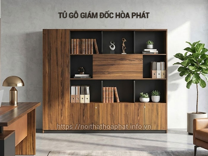 Tủ gỗ giám đốc Hòa Phát