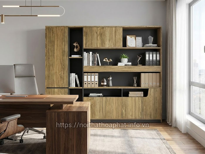 Tủ gỗ giám đốc Hòa Phát
