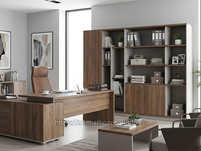 Tủ gỗ giám đốc Hòa Phát