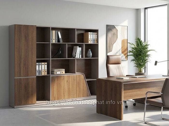 Tủ gỗ giám đốc Hòa Phát