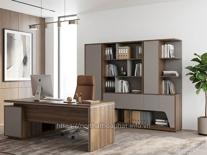 Tủ gỗ giám đốc Hòa Phát