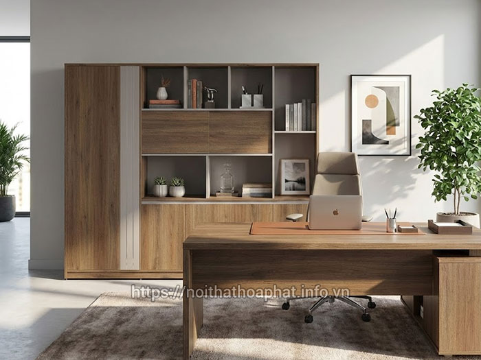 Tủ gỗ giám đốc Hòa Phát