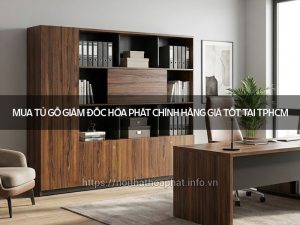 Tủ gỗ giám đốc Hòa Phát