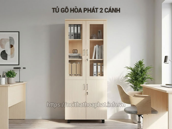 Tủ gỗ Hòa Phát 2 cánh