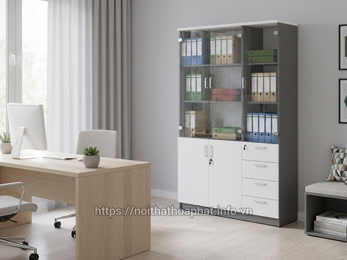 Tủ hồ sơ có cánh kính