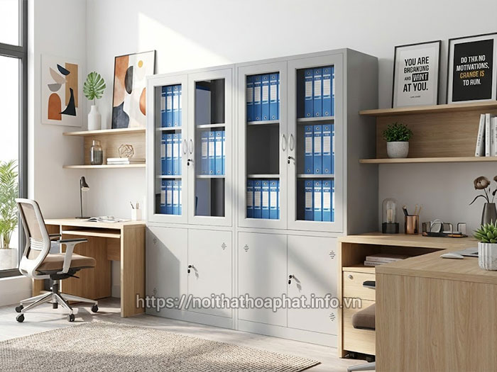 Tủ hồ sơ Hòa Phát 4 cánh