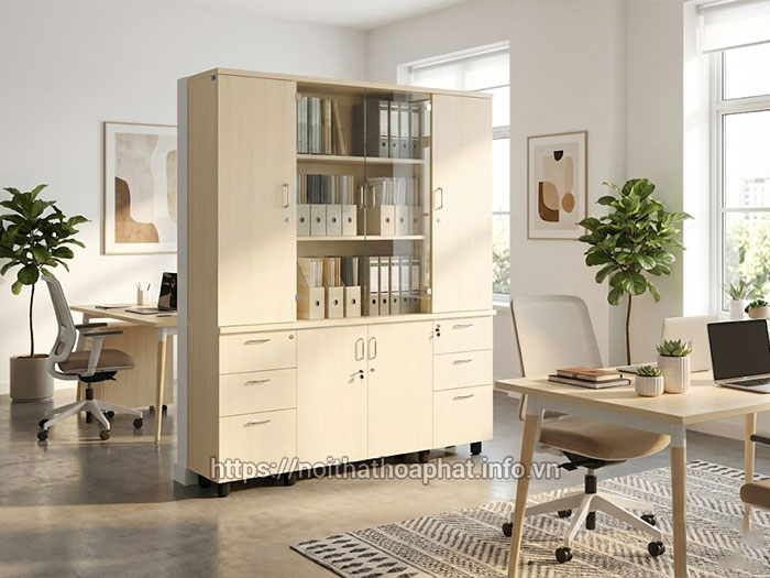 Tủ hồ sơ Hòa Phát 4 cánh