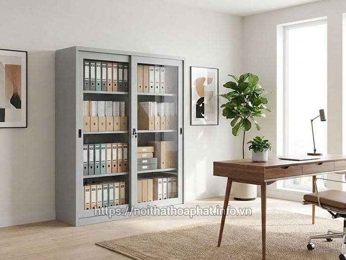 Tủ sắt Hòa Phát cánh lùa