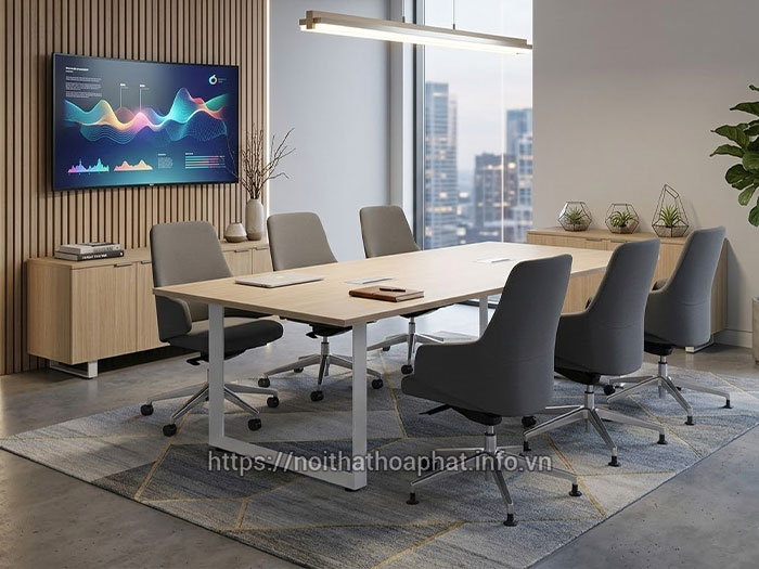 Bàn họp 2m4 Hòa Phát