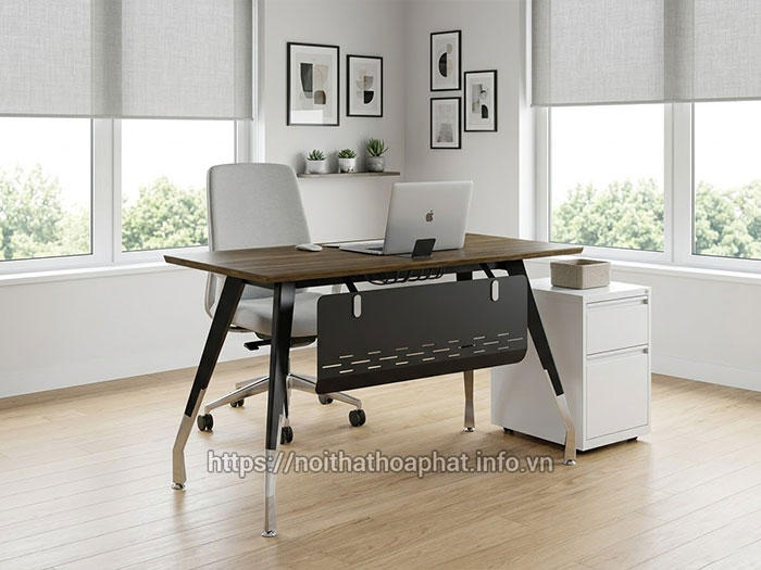 Bàn làm việc chân sắt mặt MDF