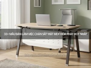 Bàn làm việc chân sắt mặt MDF