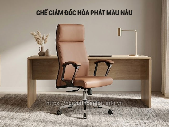 Ghế giám đốc Hòa Phát màu nâu