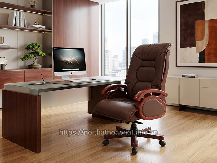 Ghế giám đốc Hòa Phát màu nâu