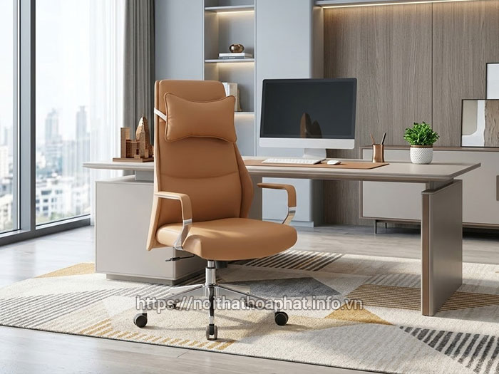 Ghế giám đốc Hòa Phát màu nâu