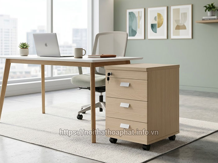 Hộc tủ bàn làm việc 3 ngăn kéo