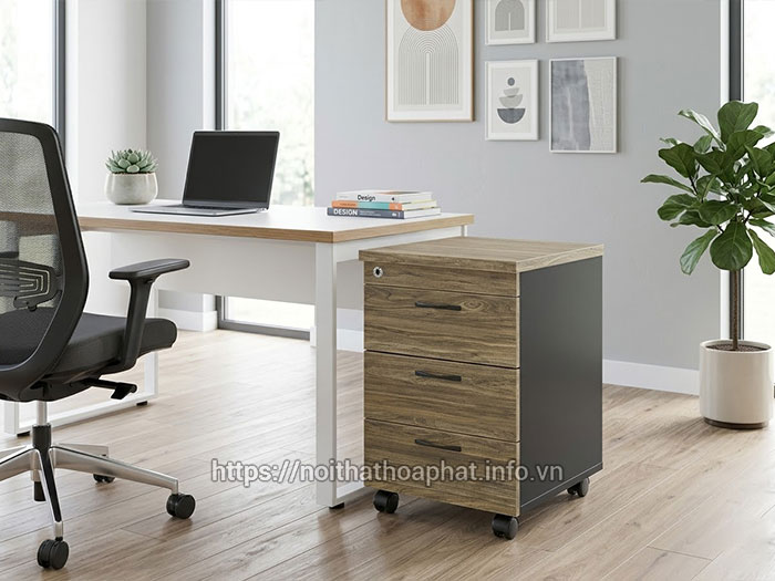 Hộc tủ bàn làm việc 3 ngăn kéo