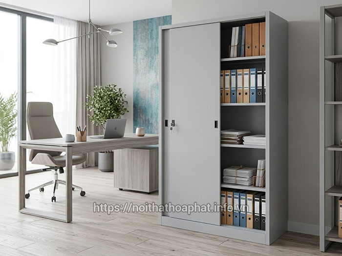 Tủ sắt cánh lùa văn phòng