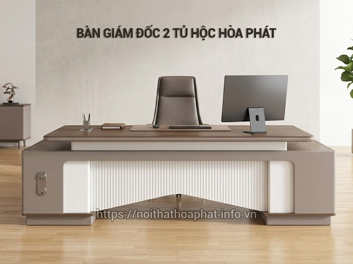 Bàn giám đốc 2 tủ hộc