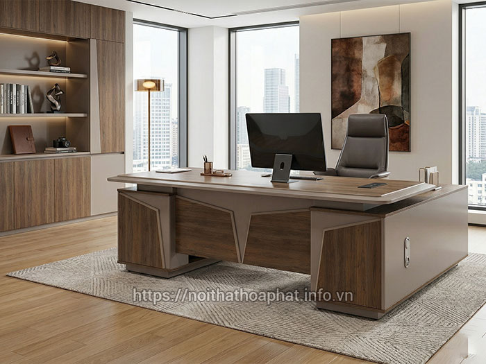 Bàn giám đốc 2 tủ hộc