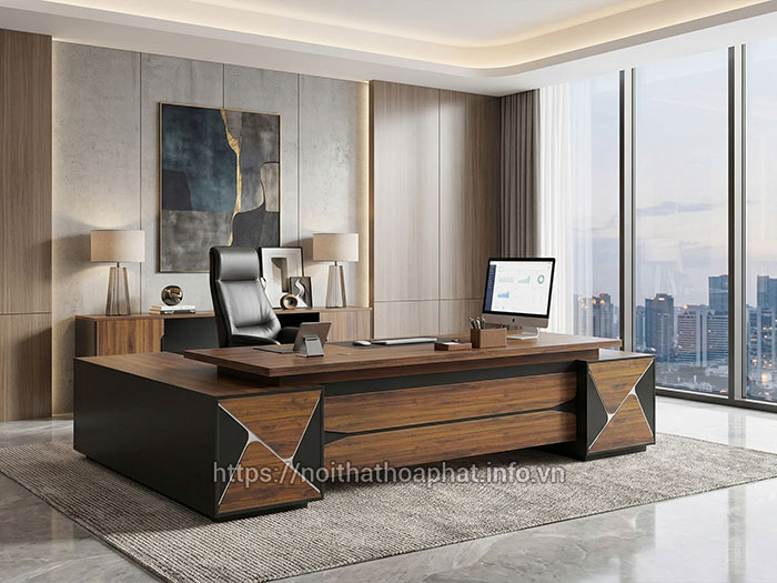 Bàn giám đốc 2 tủ hộc
