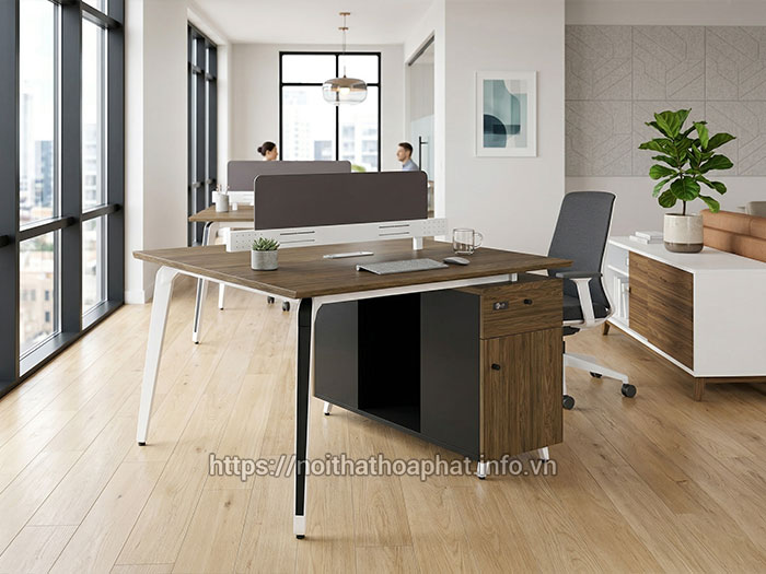 Bàn làm việc module có hộc tủ