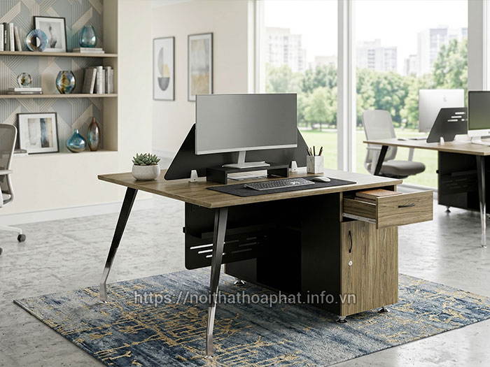 Bàn làm việc module có hộc tủ