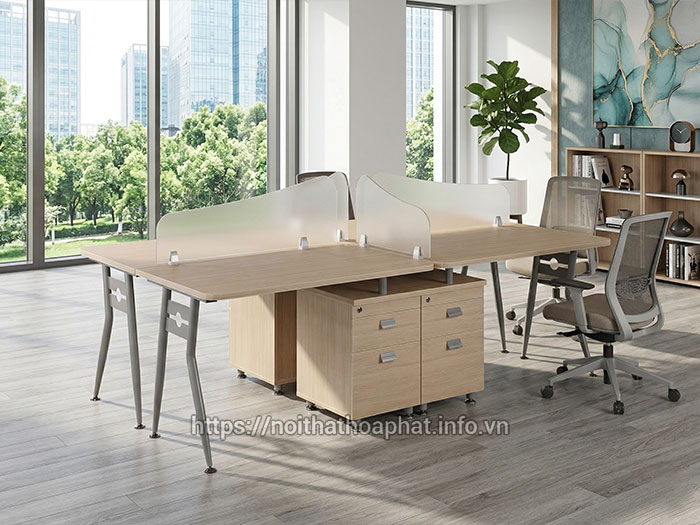 Bàn làm việc module có hộc tủ