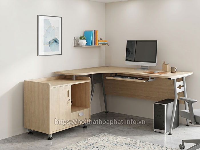 Bàn máy vi tính góc tường