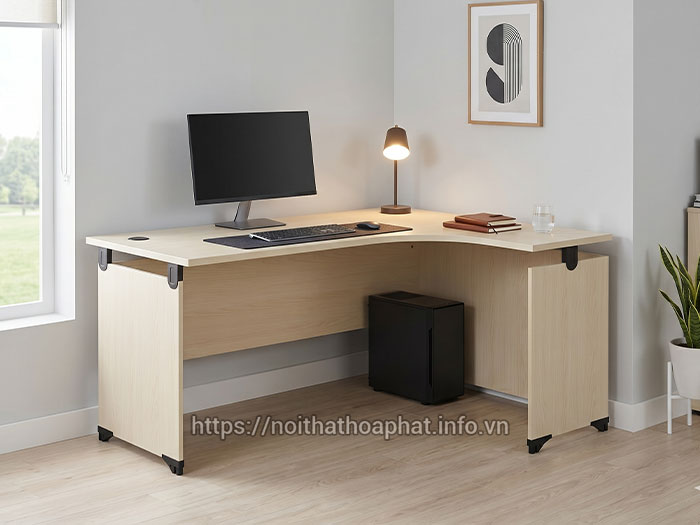 Bàn máy vi tính góc tường
