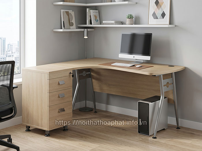 Bàn máy vi tính góc tường