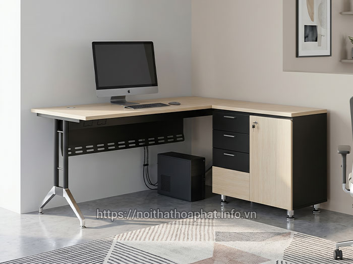 Bàn máy vi tính góc tường