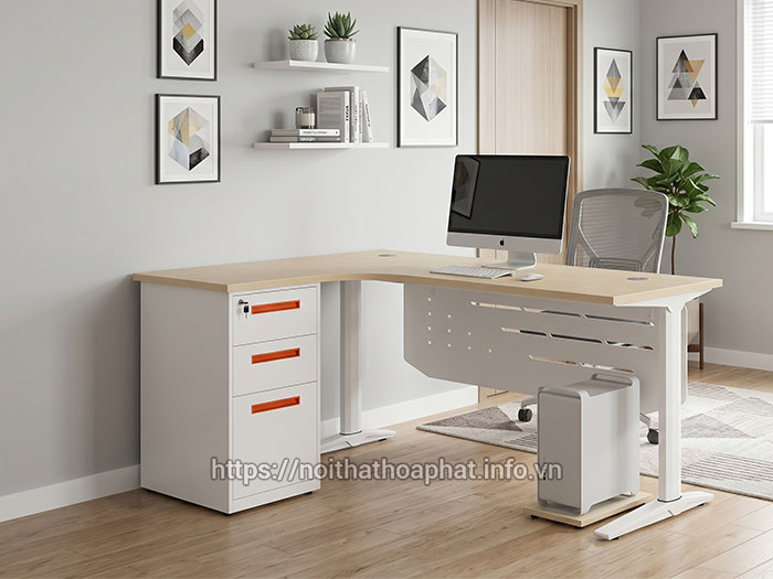 Bàn máy vi tính góc tường