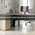 Bàn máy vi tính góc tường