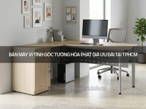 Bàn máy vi tính góc tường