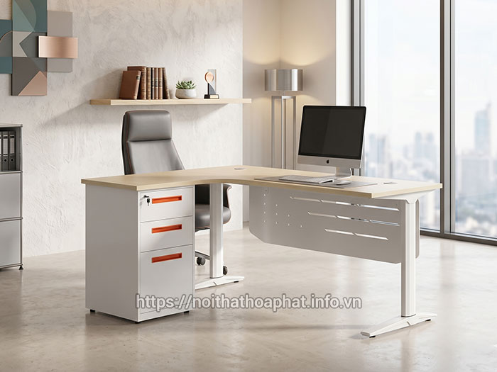 Bàn trưởng phòng kèm hộc tủ