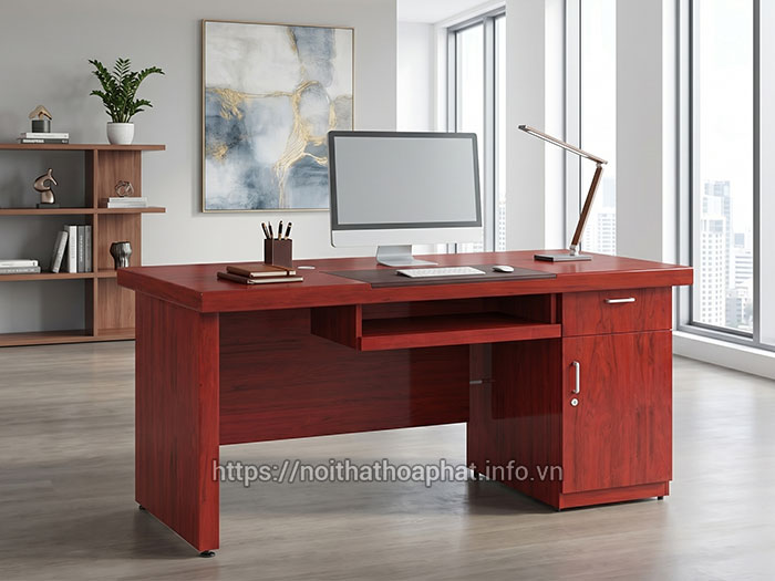 Bàn trưởng phòng kèm hộc tủ