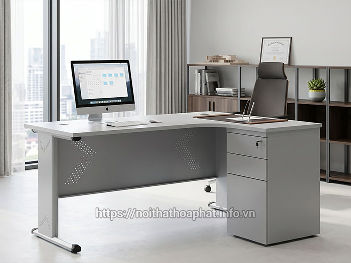 Bàn trưởng phòng kèm hộc tủ