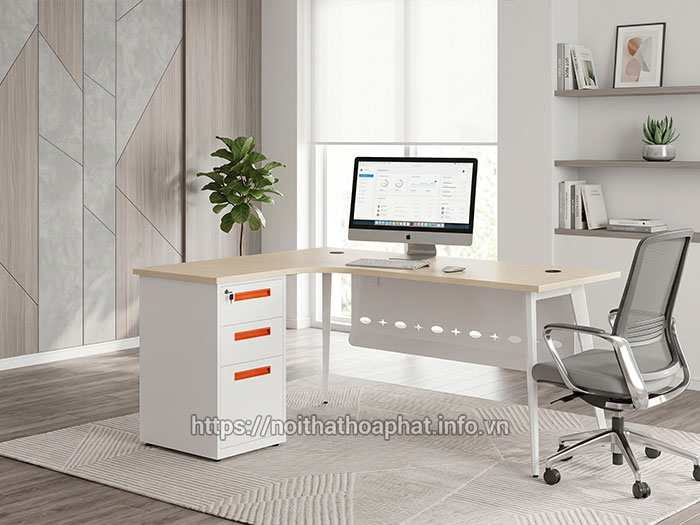 Bàn trưởng phòng kèm hộc tủ